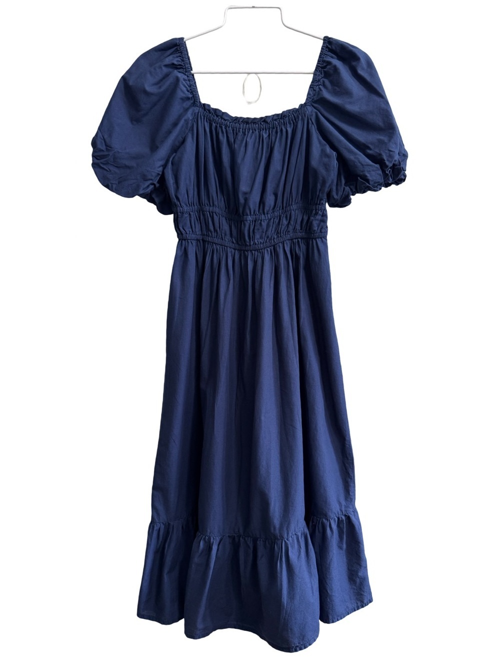 Dizzy Lizzy 100% Cotton Navy Blue Poplin Dress Size Medium